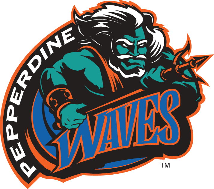 Pepperdine Waves 1998-2003 Primary Logo t shirts DIY iron ons